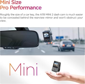 Viofo A119 Mini-2 HDR 2K 60FPS 5GHz Car Camera with WiFi and GPS
