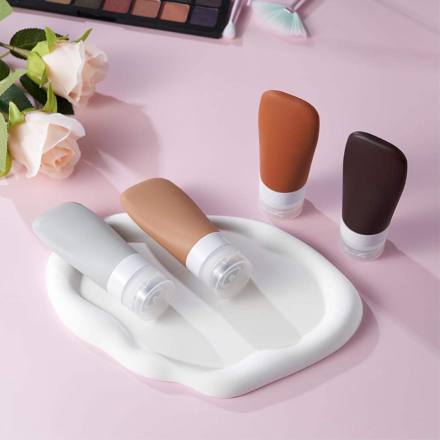 INSFIT Portable Travel Bottles, TSA Approved Leak Proof Containers for Toiletries, BPA Free Refillable Accessories for Shampoo, Body Wash, Liquids (4 Pack) - Image 5