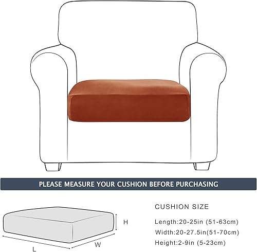 Miniatura 7 de Funda de cojín elástica de terciopelo suave, funda de cojín de felpa de terciopelo suave, fundas de sofá, protector de muebles con parte inferior