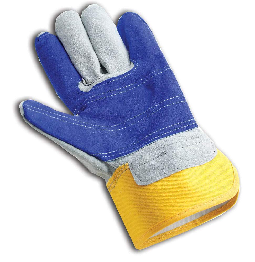 Galeton Tiger Cat 2412-L - Guantes de seguridad (12 unidades), color amarillo y azul