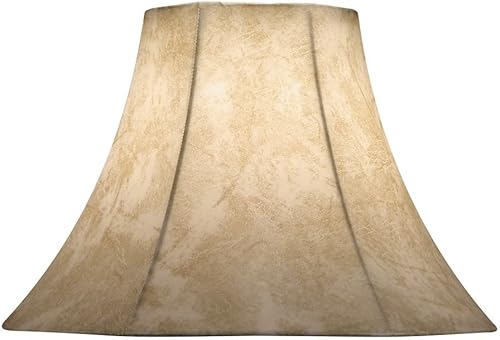 Pantalla de lámpara de campana de piel sintética con montaje de araña