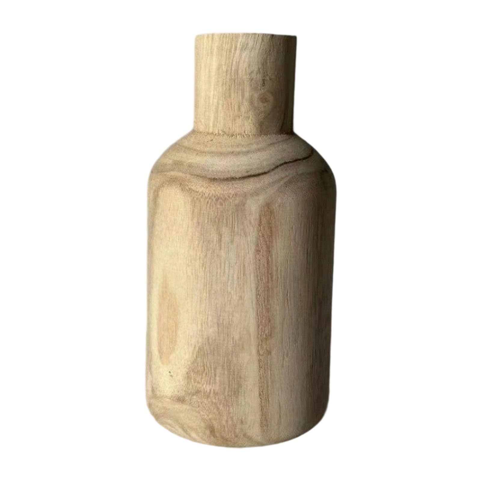 Buxuaaaa Flower Vases Compacts Desktop Wood Floral Arrangements Container for Modern Apartment Cottage Aesthetic Decors Farmhouses Wood Flower Pots