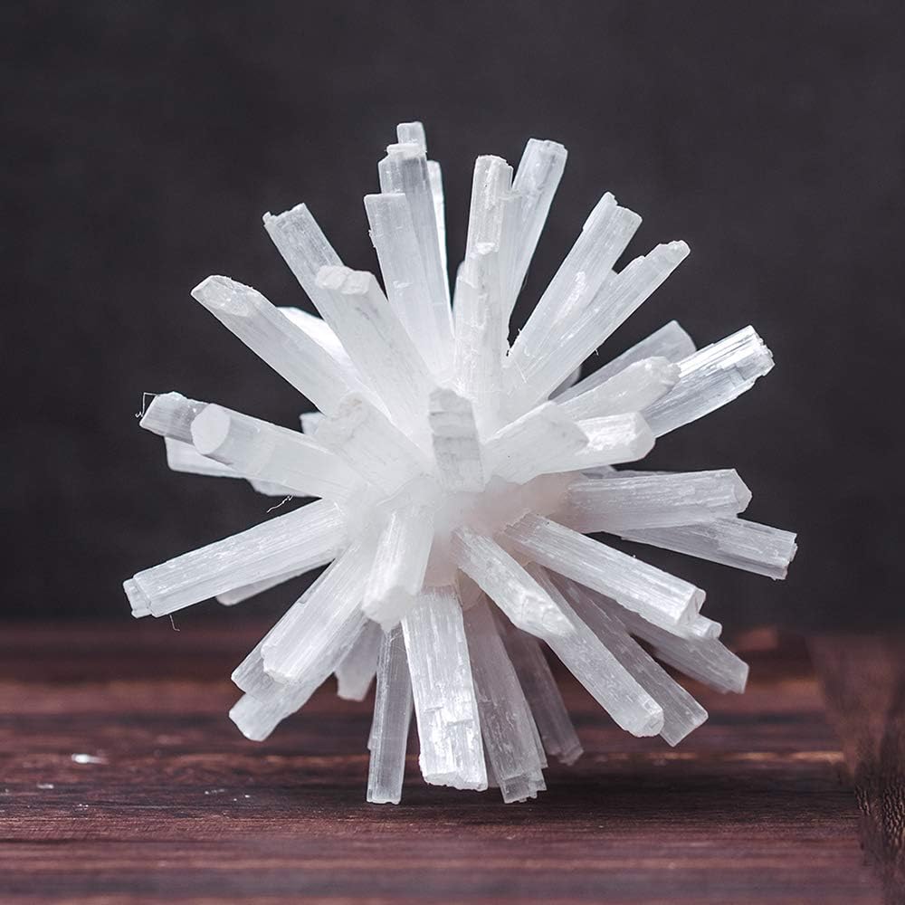 Pretty!!! Natural White Selenite Flower Ball Splice Quartz Crystal Flower Healing Chakra Mineral Crafts Home Decoration (160 * 160mm)