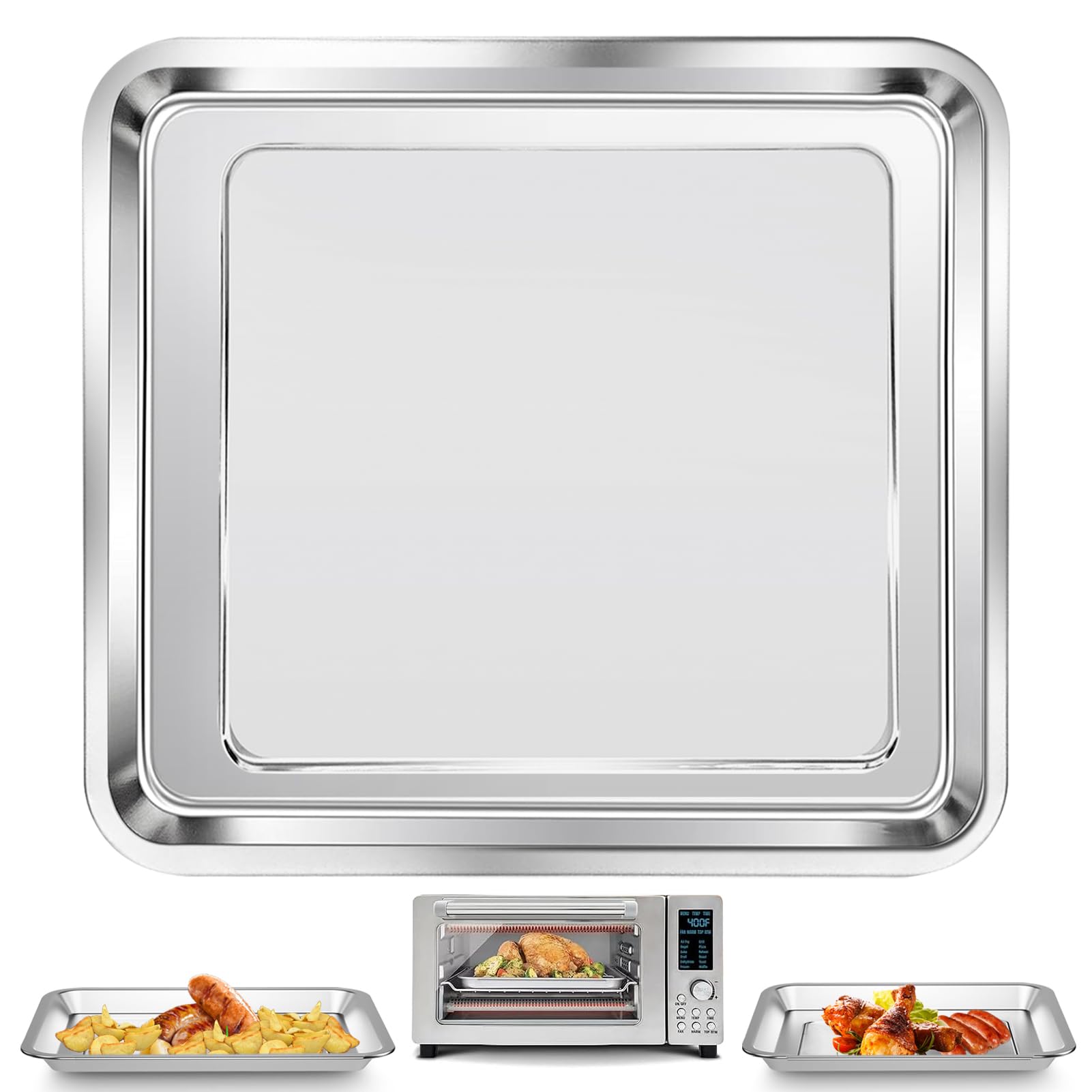 Four grille-pain à air comprimé de 20,9 x 26,7 cm : plaque acier pour éviter les aliments mous
