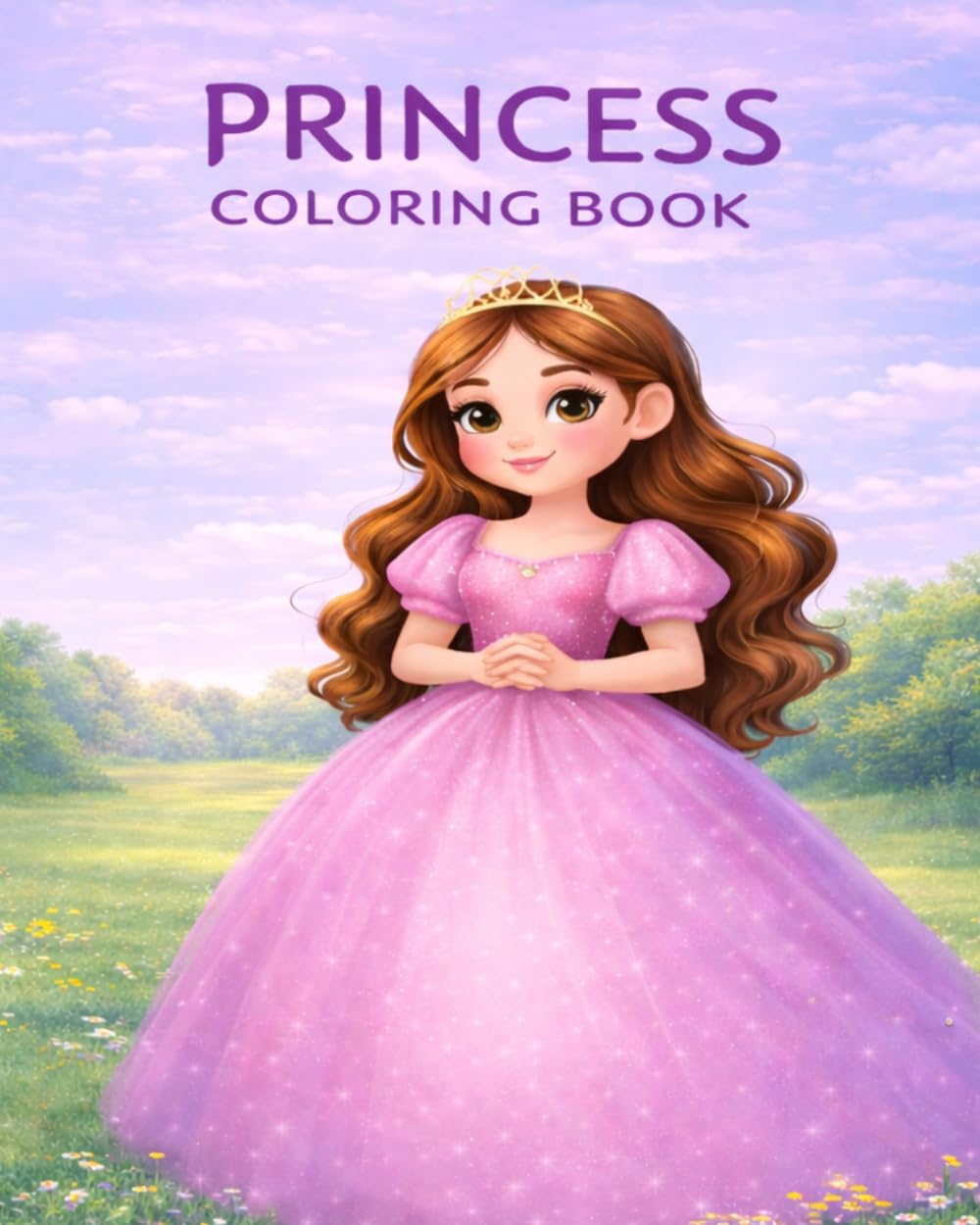 Princess Coloring Book for Kids Ages 4–8: 40 Fun and Simple Coloring Pages