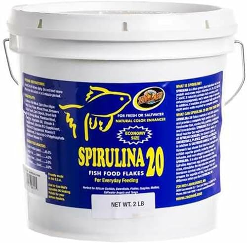 Zoo Med Spirulina 20 Copos de comida para pescado 2 lb