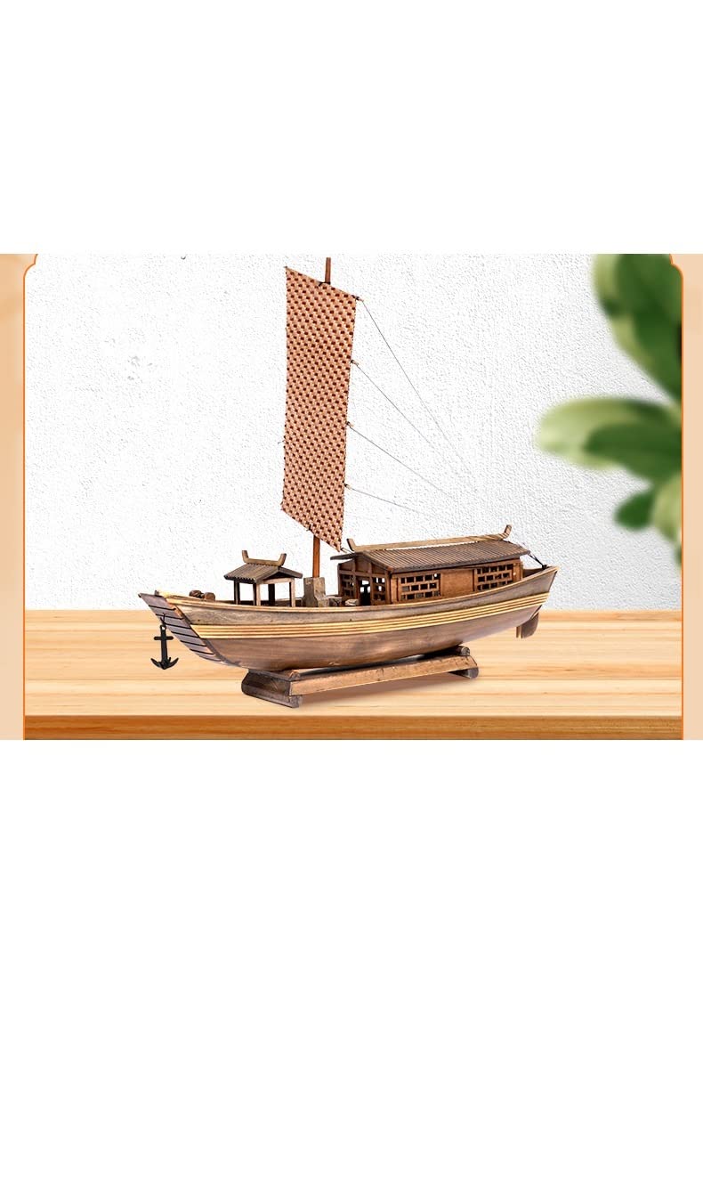 Amazon | For:模型船 対象: 32cm 無垢材彫刻ボートモデル 木製