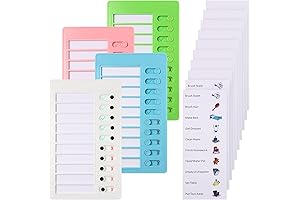 4 Pieces Chores Chart for Kids, Sliding Routine Chart to Do List