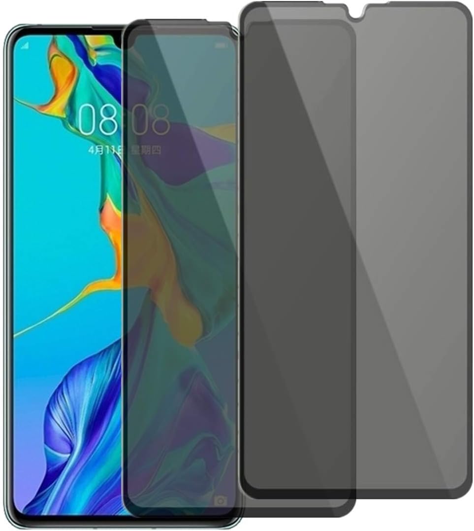 for Huawei P30 Pro Anti-spy Screen Protector Tempered Glass, (2pcs) Bubble Free Case Friendly 3D Curved Privacy Screen Protective Film for Huawei P30 Pro