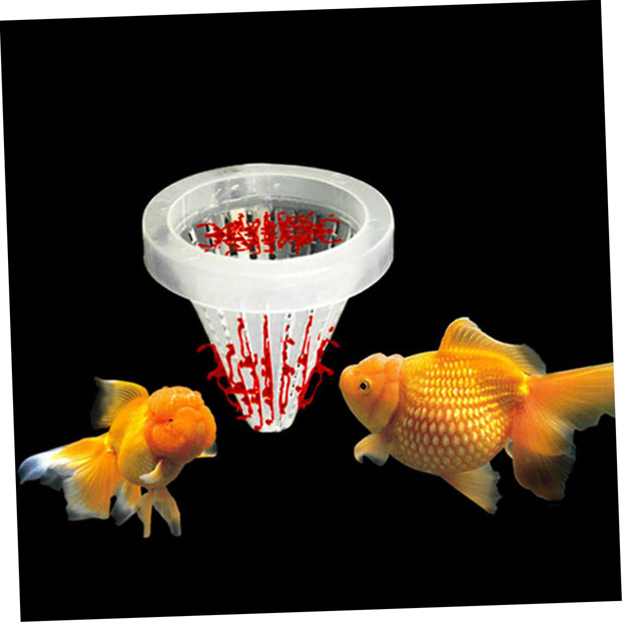 VANZACK 4 Pack Fish Aquarium Feeder Cups Cup Feeders for Feeding Cone for Pet Fish Sturdy Durable Random Color