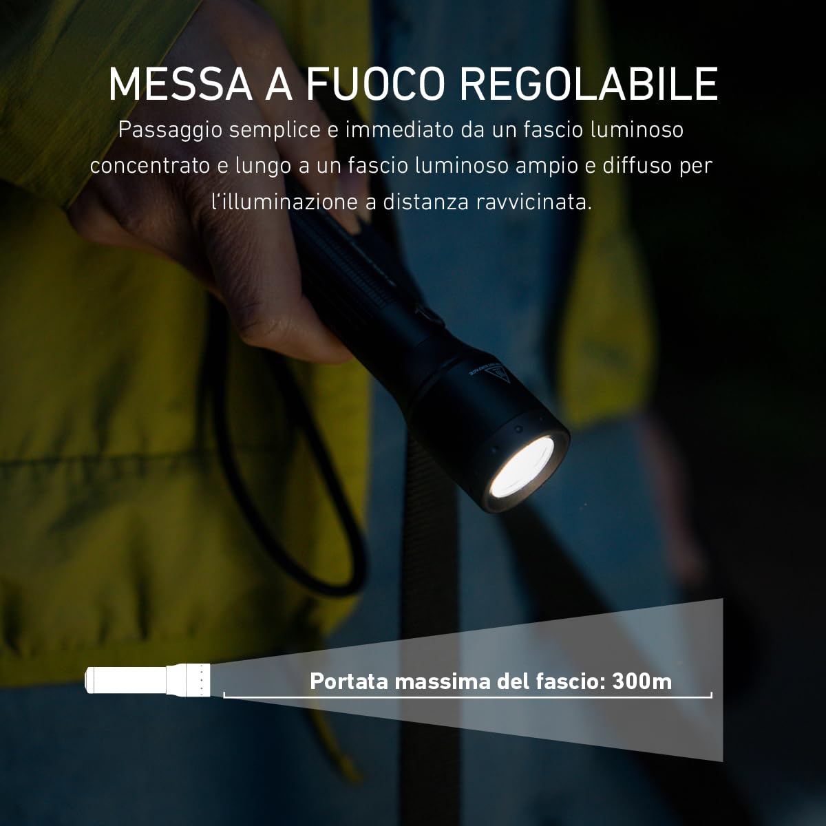 Ledlenser P7R Core Torcia Ricaricabile, 1400lm, Portata 300m, IP68 | Messa a fuoco regolabile, 202g, autonomia fino a 90h, modalità SOS e Strobo, ideale per escursioni e campeggio | 2020