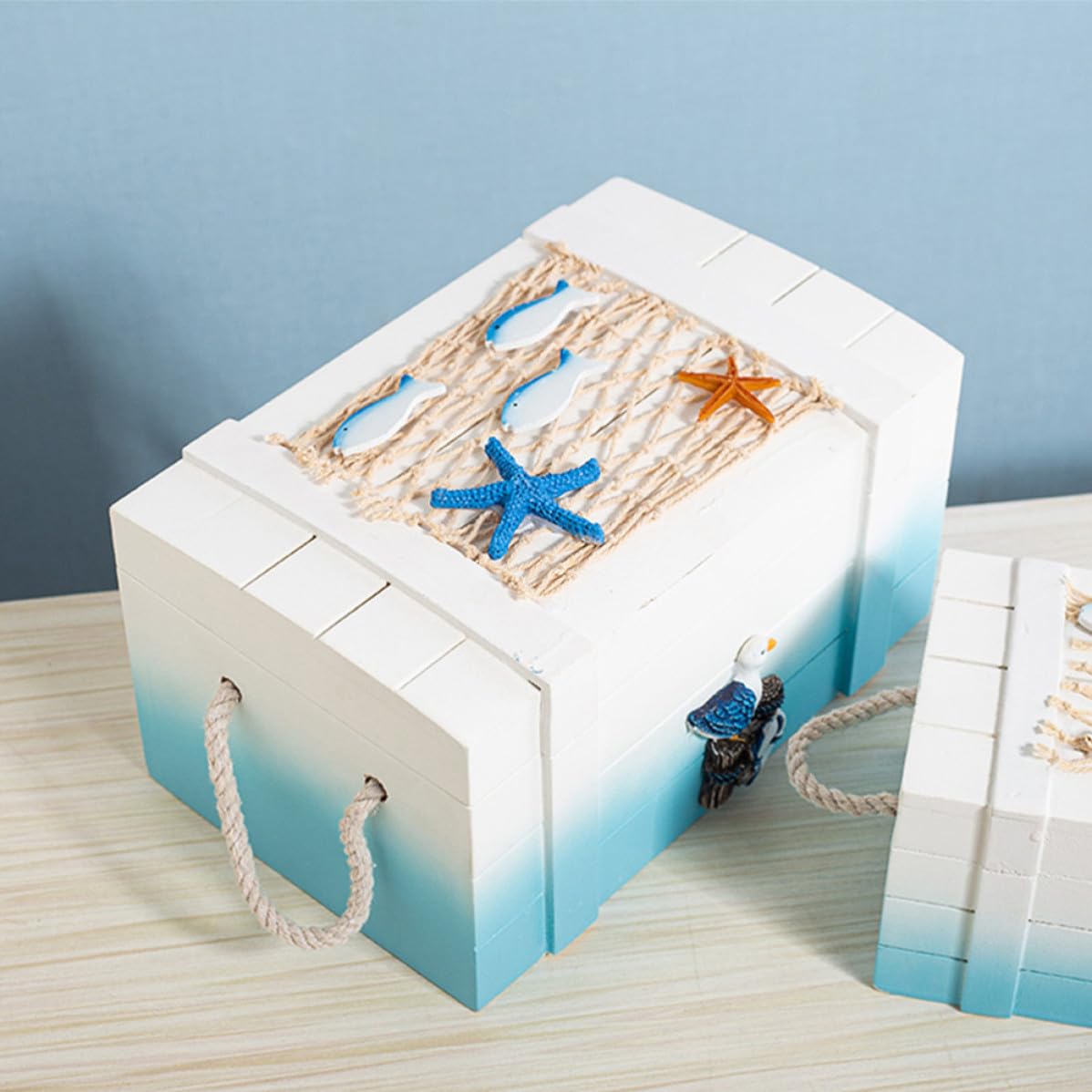 DOITOOL Mediterrane Aufbewahrungsbox für Ringe und Armbänder 2 Stück Dekorative Schmuckkästchen für Zuhause und Outdoor Praktische Aufbewahrung für Familie und Freunde