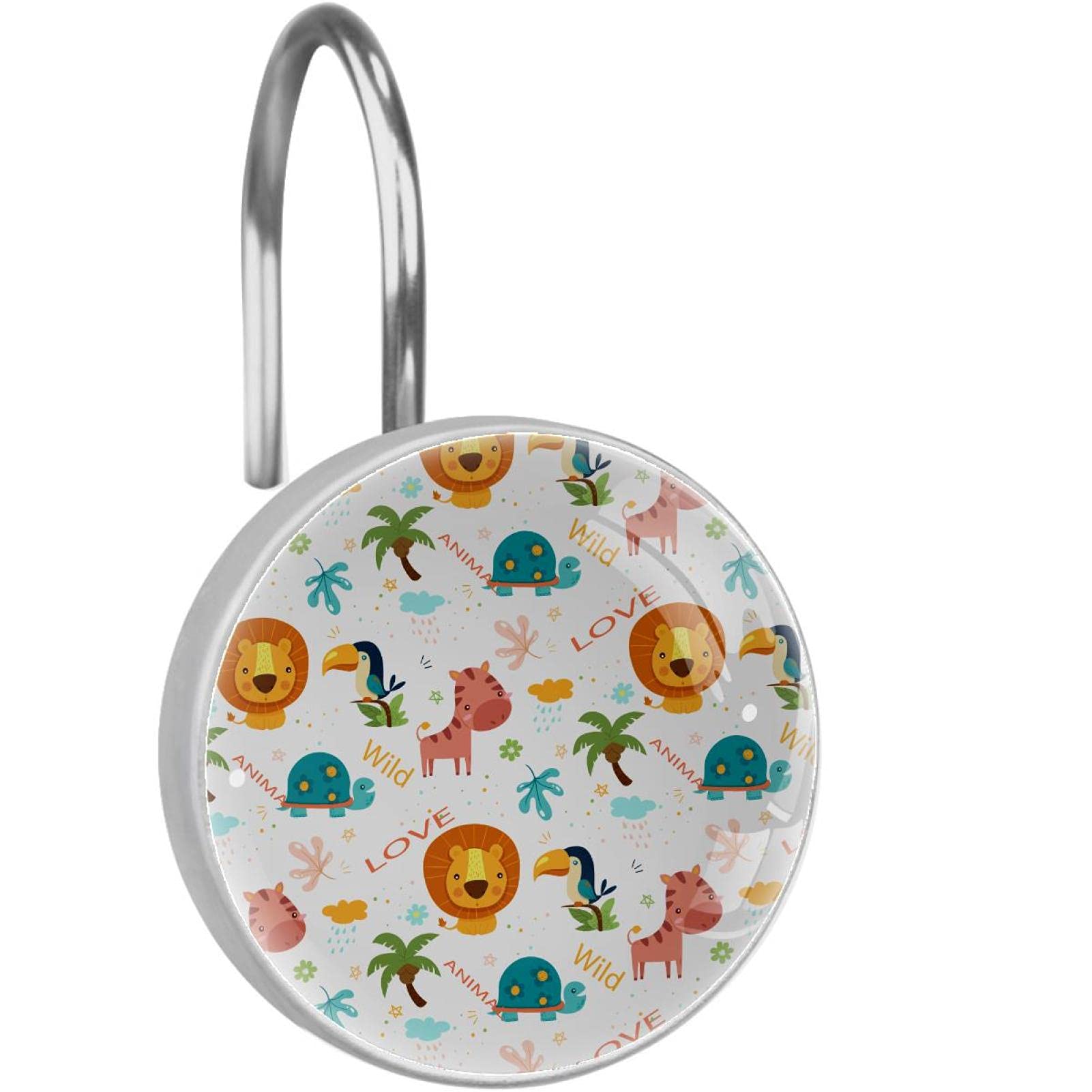 Ganci Per Tenda Da Doccia Western, 12 Pezzi, Decorazione Per Bagno Western Stile Cowboy Ganci Per Tenda Da Doccia Marroni Stile Rustico Stile~p121991070