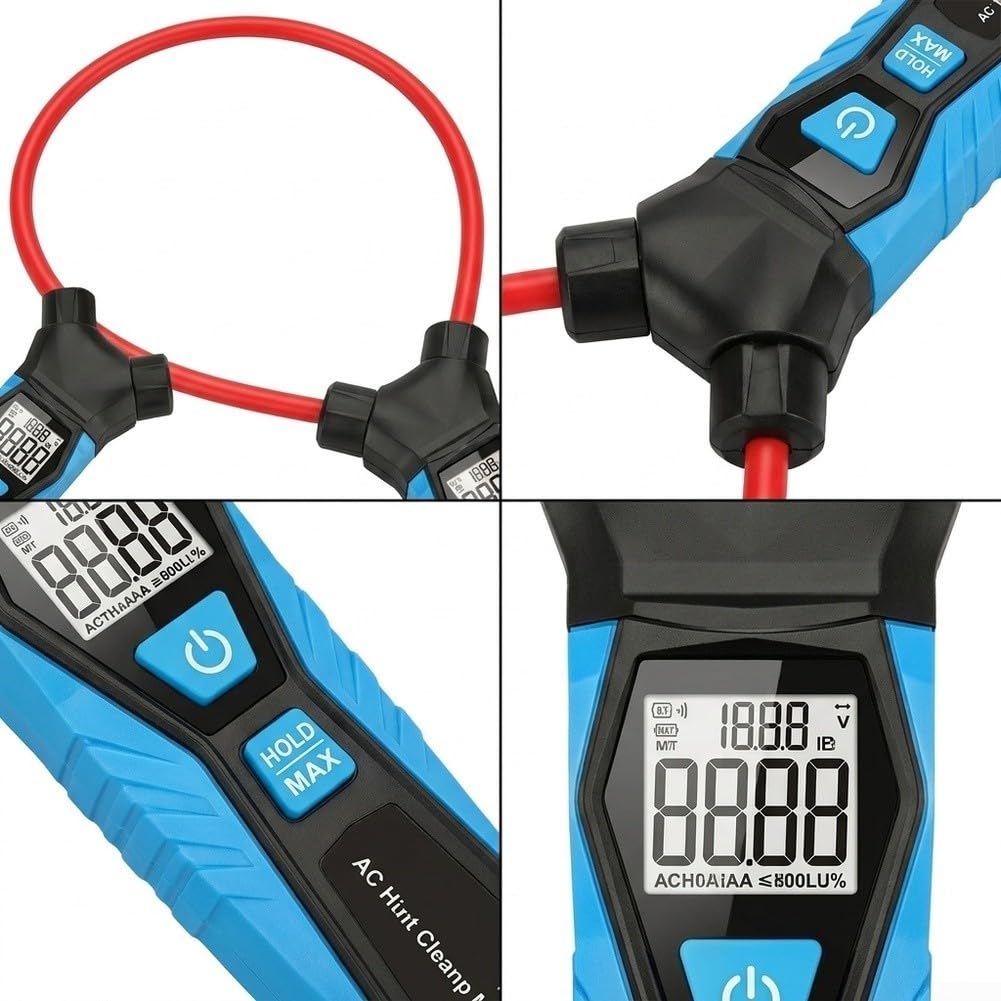 Pinza Amperimétrica Flexible 9999A AC Medidor Corriente