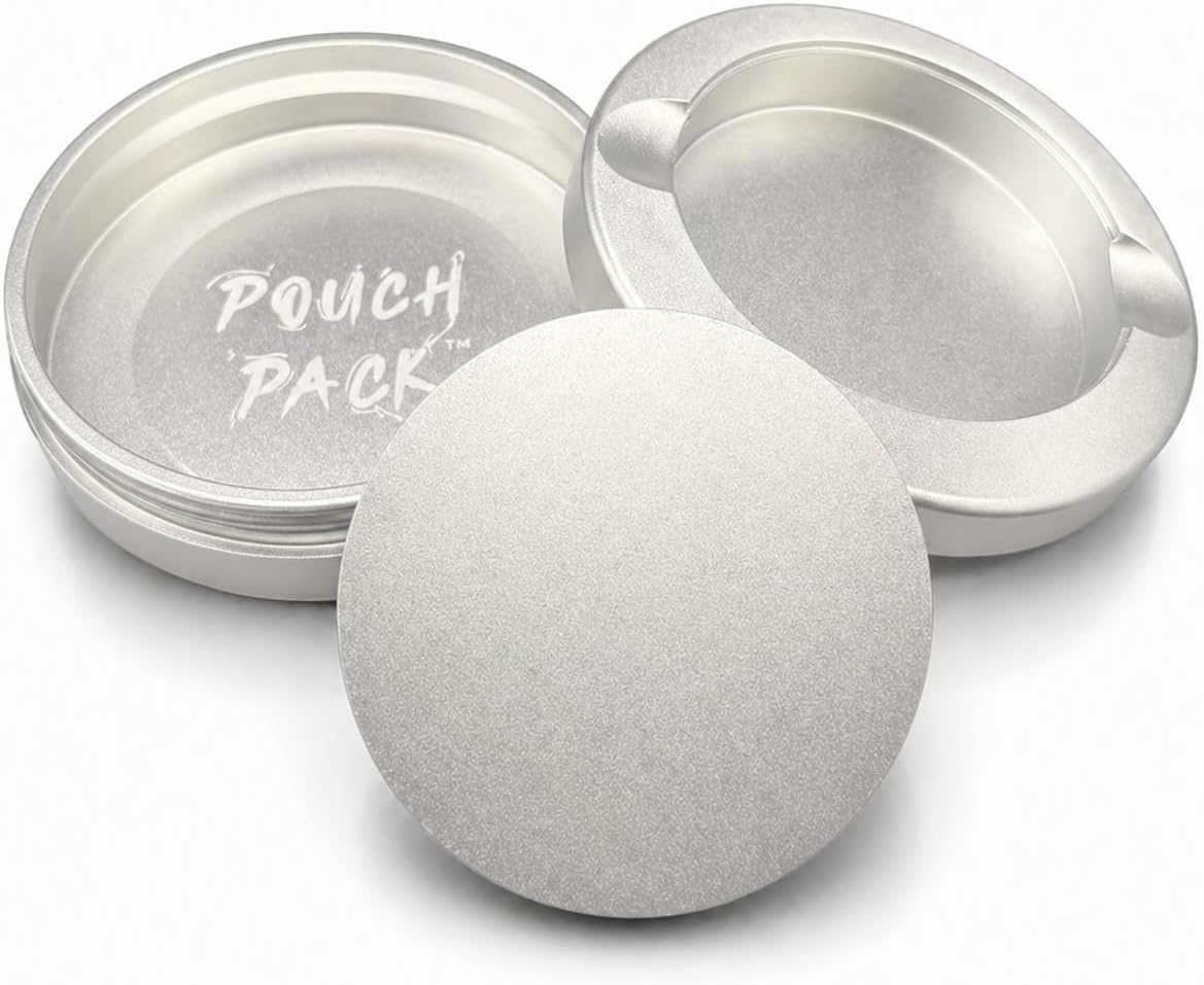 Metal Container for Zyn Pouches, Caffeine Pouches, and EDC Storage | Durable Aluminum, Laser Engraved Design | Original - (Dual Compartments)