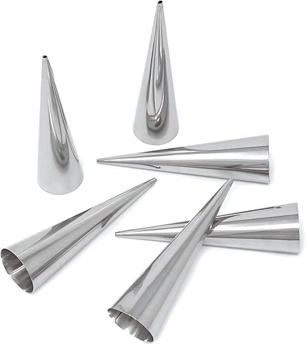 Honbay 6 moldes de acero inoxidable para hornear