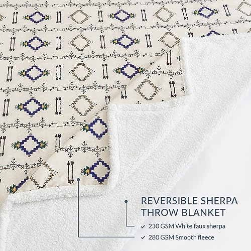 Image of Paseo Road Indigo Hill by HiEnd Accents Arrow Indian 54x68 Throw Blanket