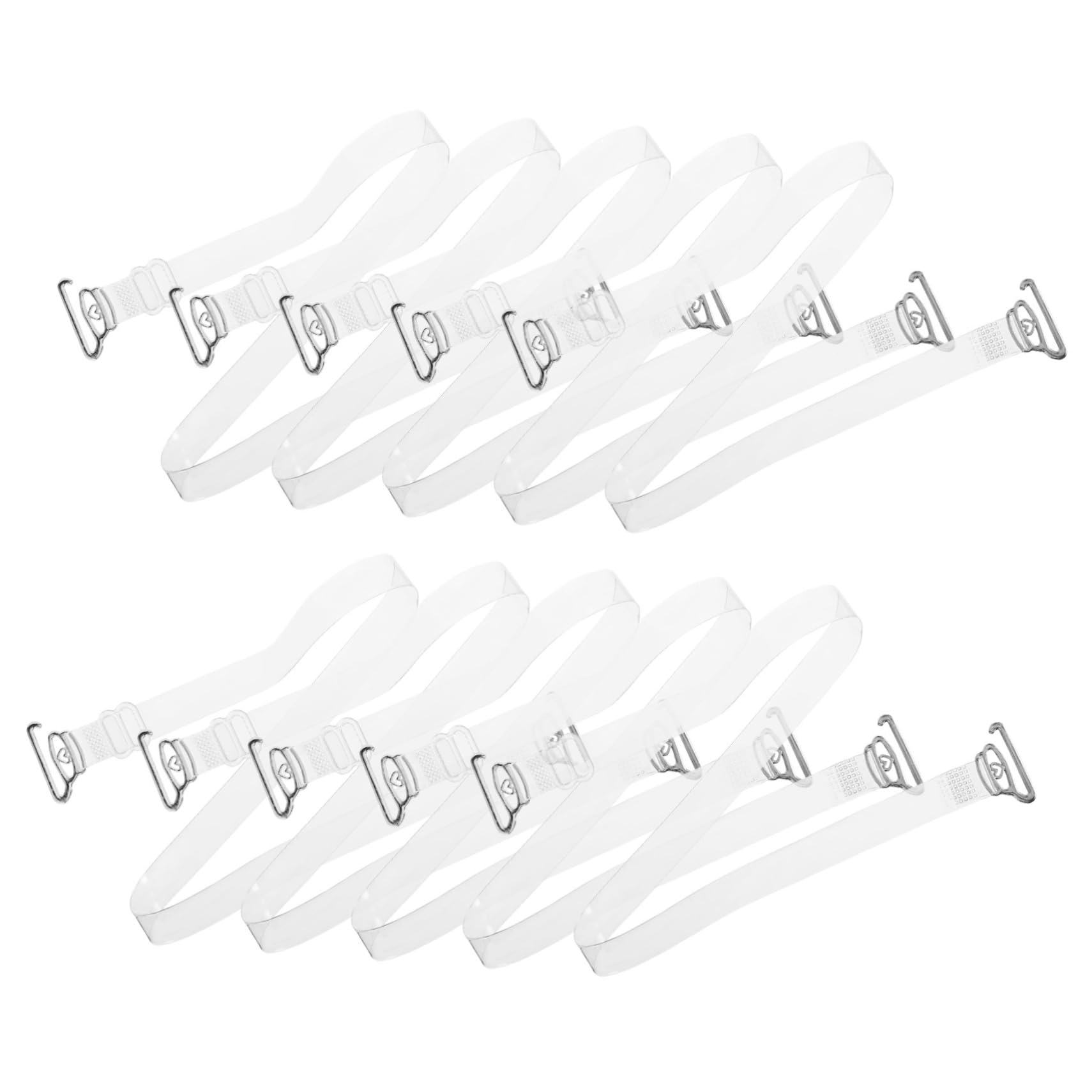 100piezas Tirantes De Sujetador Invisibles Ajustables y Antideslizantes Transparentes Para Mujer Compatible Vestidos Sin Tirantes