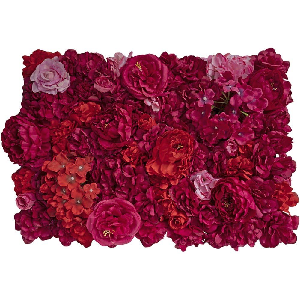 Mur de fleurs artificielles 3D en soie de qualité supérieure pour cérémonie et réception