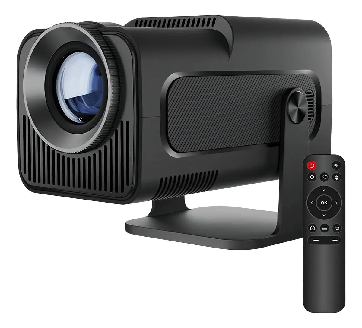 HY320 Projetor LED Android WiFi 6, 1280x720p, 2000 Lúmens, Preto, Portátil para Home