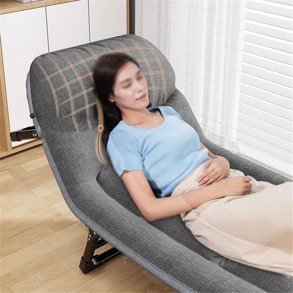 Camping Klappbett for den Heim- und Außenbereich, Einzel-Loungesessel for das Nickerchen im Büro, Pflegebett for Erwachsene im Krankenhaus Feldbetten(XS)