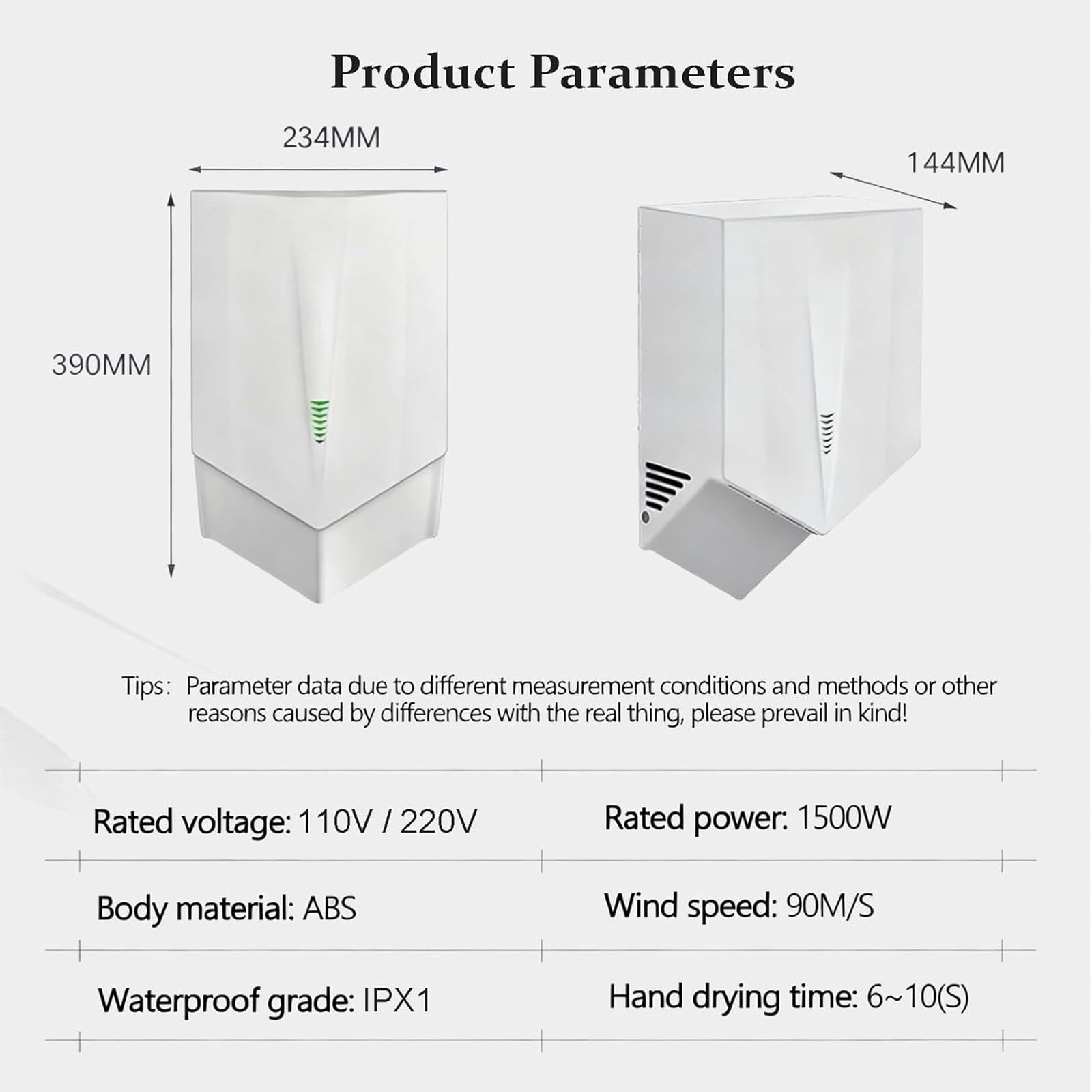 Asciugamani Asciugamani Elettrico 1500W,Asciugamani A Parete con Sensore,Asciugatura Rapida 5-8 S,Bassa Rumorosità,per Bagni, Ufficio E Locali Pubblici(Silver)