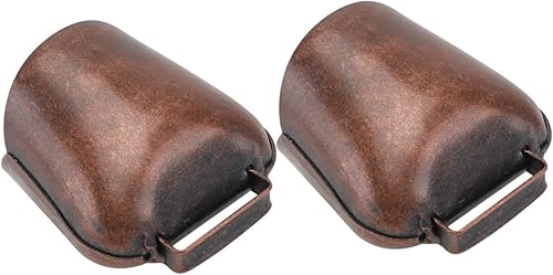 2 campanas de pastor grandes y gruesas para oveja, caballo, vaca, decoración colgante de animales, color rojo brillante, bronce, accesorios para