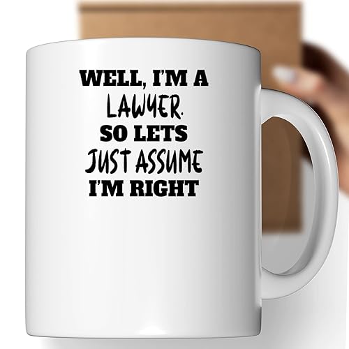 Miniatura 1 de Coffee Mug Lawyer Gifts Funny for Lawyers Cute Law School Present Gift Tea Well I Am a Lawyer So Lets Just Assume Im Right 388375