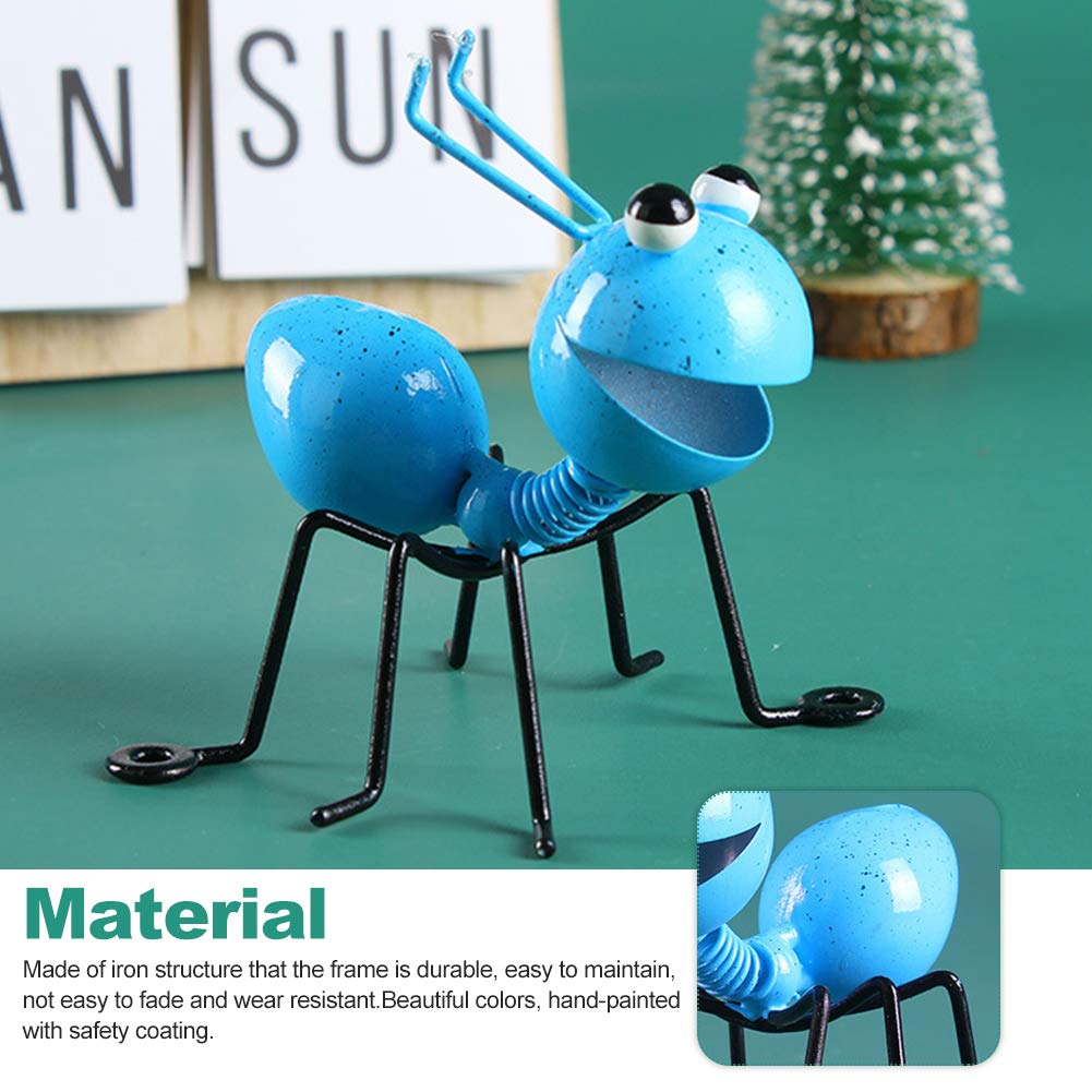 YiYa 4 stuks metalen mierendecoratie mieren wanddecoratie mier tuindecoratie voor mieren schattige en kleurrijke insecten voor tuin, gazon en huis wanddecoratie