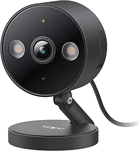 Tapo by TP-Link 2K QHD Security Camera Indoor/Outdoor, Color Night Vision, Free Person/Pet/Vehicle Detection, Baby Monitor, Local/Cloud Storage, IP66, Dual-Spotlight, Black(C121) asin的图片
