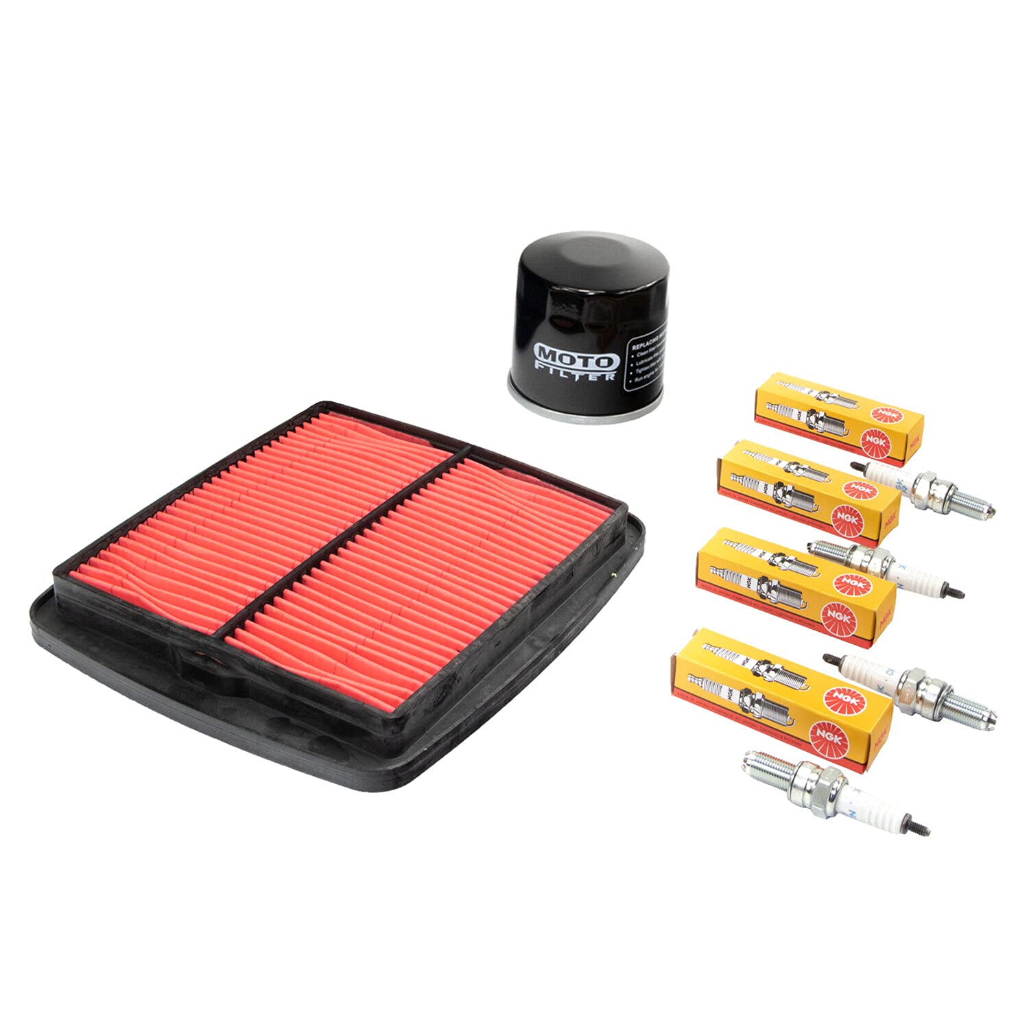 Wartungspaket Luftfilter + Ölfilter + Zündkerzen für Suzu ki GSF 600 Bandit GSF600 GN77B Baujahr 1995-1999