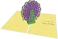 Vista 16 de Designer Pop!, Tarjeta de felicitación desplegable de cumpleaños, diseño floral con planta de orquídea 3D, tarjeta para amigos, familiares