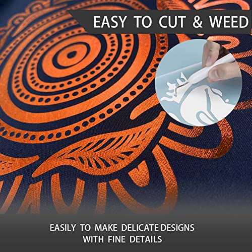 Tvinyl Warehouse Rolo de vinil de transferência de calor metálico HTV de folha laranja 30,5 cm x 1,8