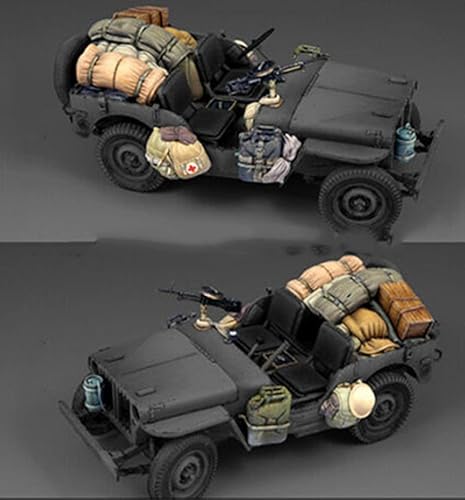 1/35 Juego de accesorios antiguos (sin coche) Kit de modelo de figura de resina sin montar sin pintar