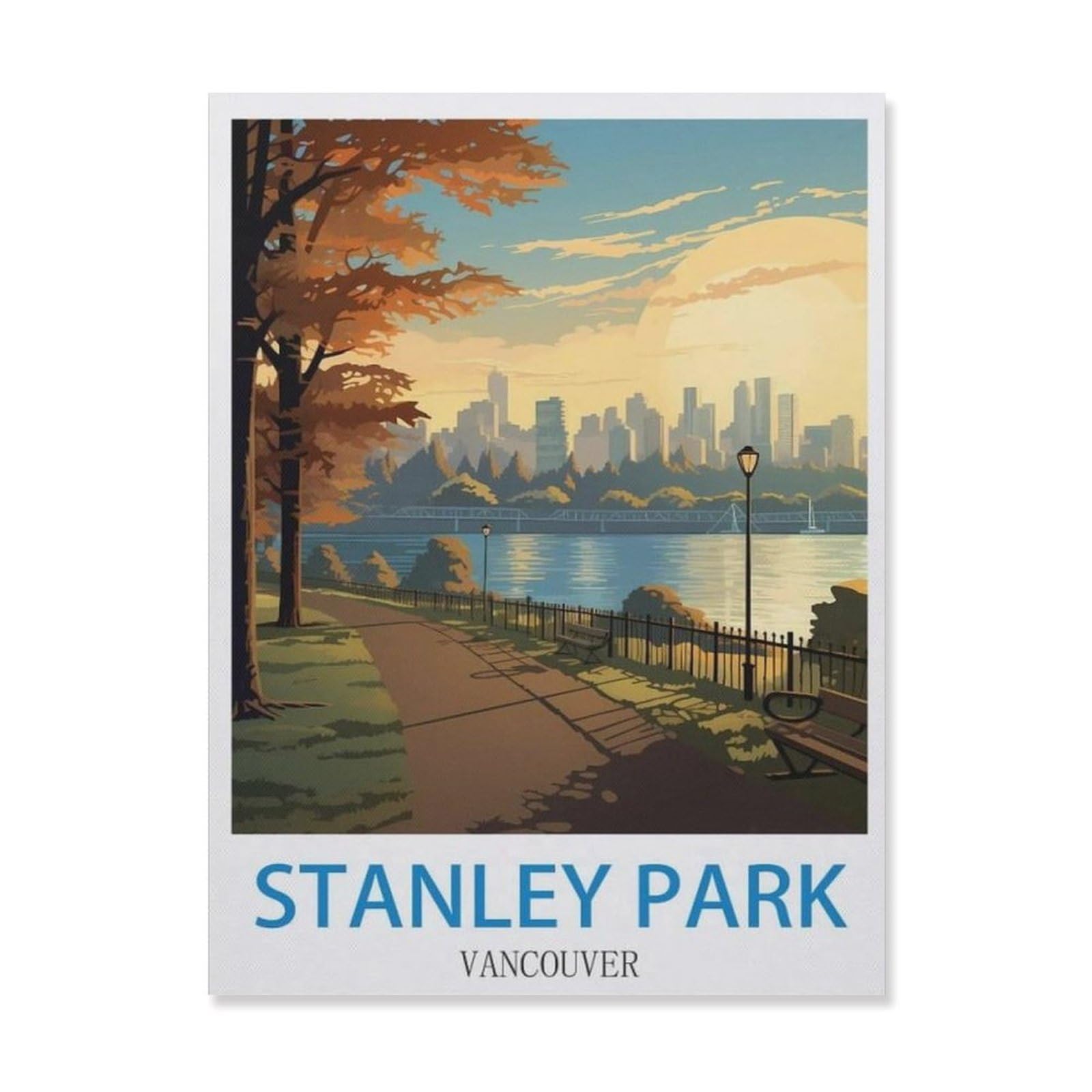 Metal Tin Sign，Stanley Park Vancouver(15x30cm）