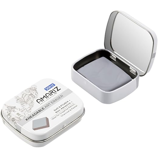 Doms Artist Essentials Amriz Kneadable Art Eraser | Ideal For Graphite Pencil, Charcoal & Pastel | Soft & Pliable | Perfect For Professional & Amateur Artists | Grey, Pack of 3