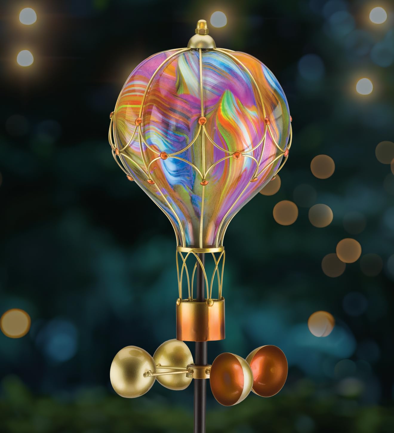 Amazon.com: Regal Art & Gift Swirl Balloon Solar Spinner Stake