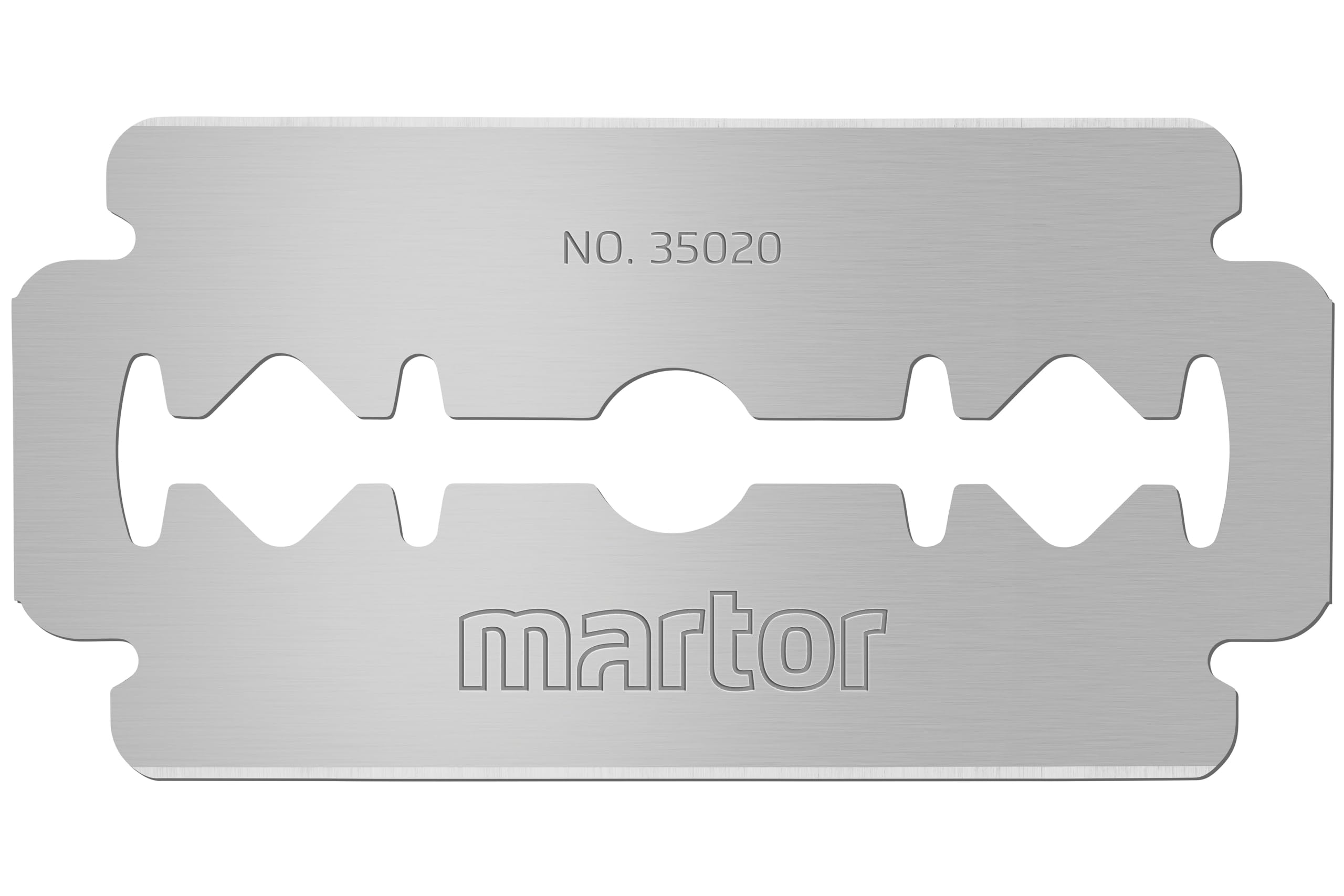 MARTOR 500 x Hoja industrial, hojas de recambio Cúter, Cuchillo de seguridad, 22 mm, afilado, en dispensador, 2 veces utilizable, no. 35020 | Doble bisel, afilado bilateral, en dispensador de seguridad, cúter y cuchillo de seguridad, almacén y logística,
