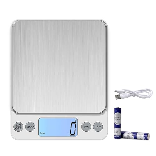 Báscula digital de alimentos mejorada de tamaño más grande, pesa gramos y onzas, báscula de cocina de 22.0 lbs0.04 oz para cocinar hornear, báscula