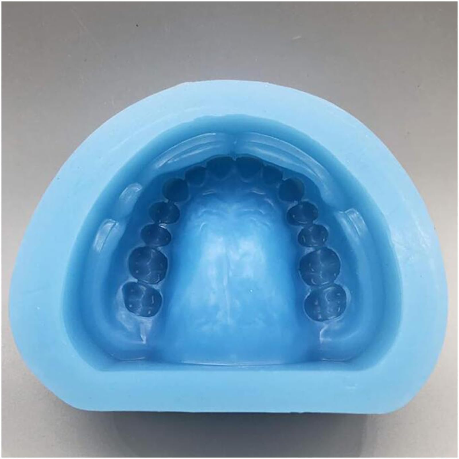 Dental Base Former Kit - Stampo per protesi dentaria in morbido silicone blu - Full Mouth Standard Silicone per mascella superiore e inferiore, modello universale per adulti (denti completi)