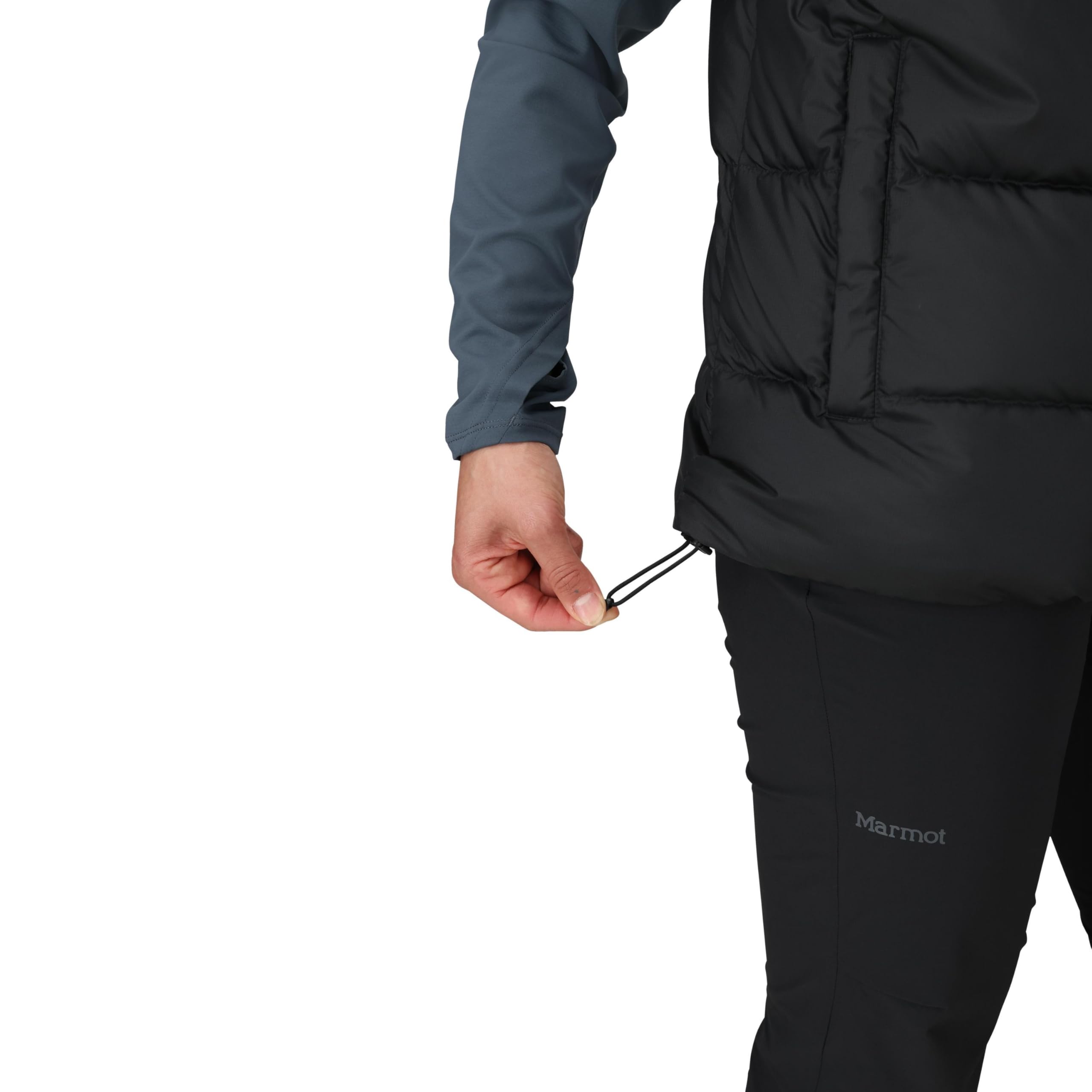 Marmot Kobiety Wm'S Guides Down Vest, Lekka Kamizelka Puchowa, Ciepła Zimowa Kurtka Puchowa, Wodoodporny Pikowany Płaszcz, Black, XL