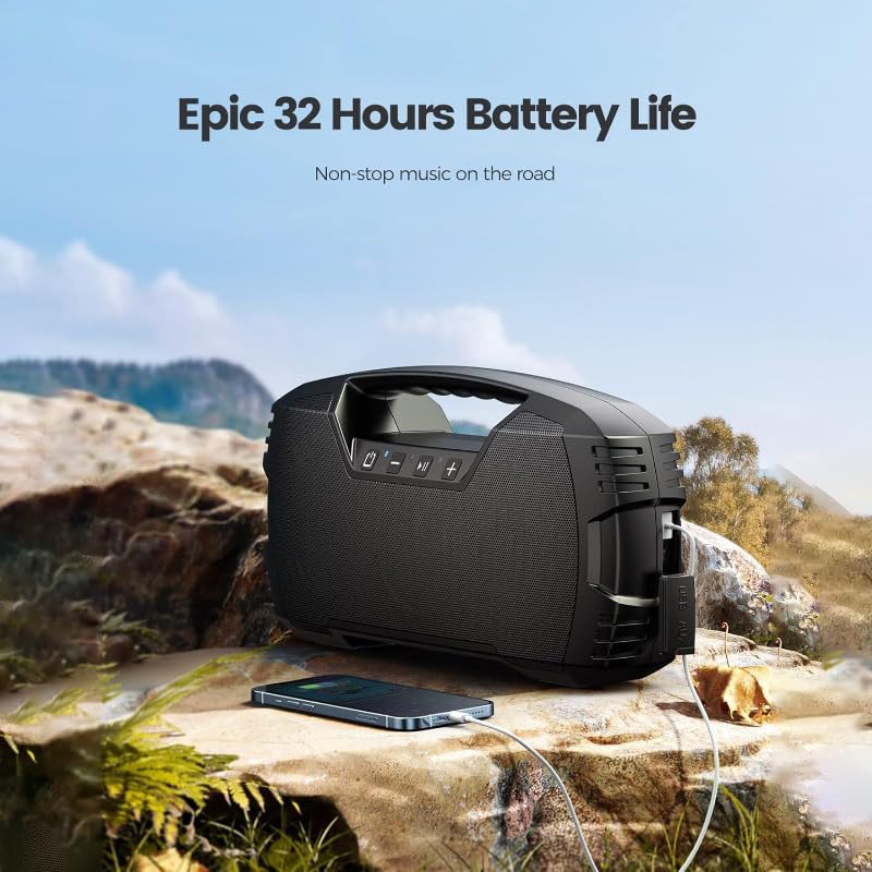 Haut-parleur stéréo sans fil portable résistant à l'eau pour ne plus manquer de batterie - 6