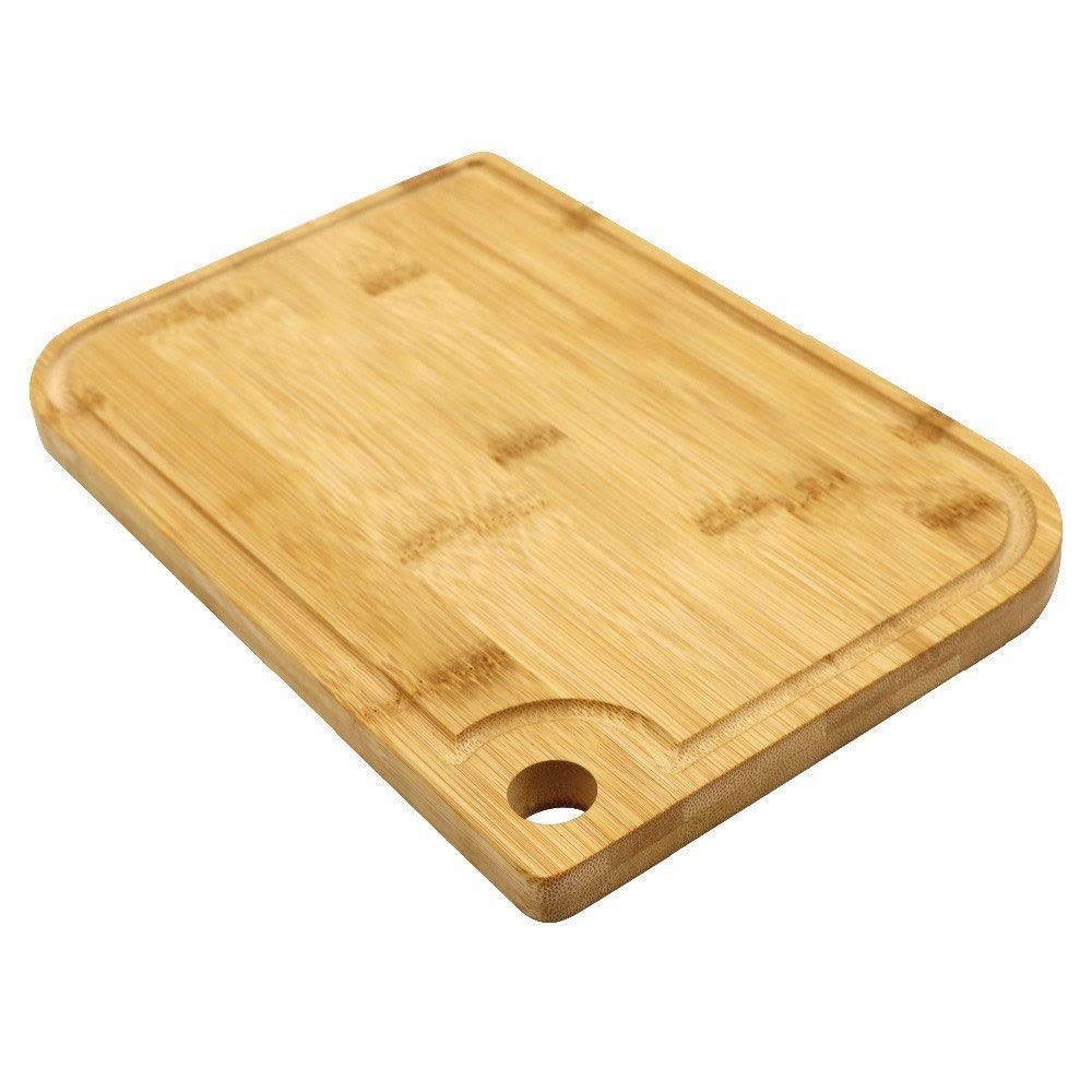 Tabla de Cortar de Cocina, Tablas de Cortar de bambú Natural, Tabla de Cortar de Madera con Ranura para Jugo, Tabla de Cortar de bambú
