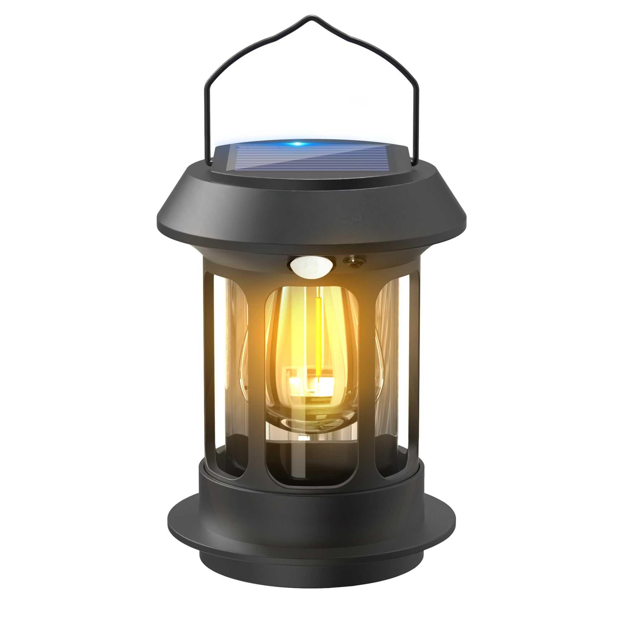 LED ランタン ソーラー 充電式 キャンプ 【人感センサー & 4つ点灯モード】コードレス 作業灯 超高輝度 災害 ライト スームルーム ランタン 防水 アウトドア 車中泊 登山 夜釣り 防災 停電 緊急 非常用 電球色 1セット