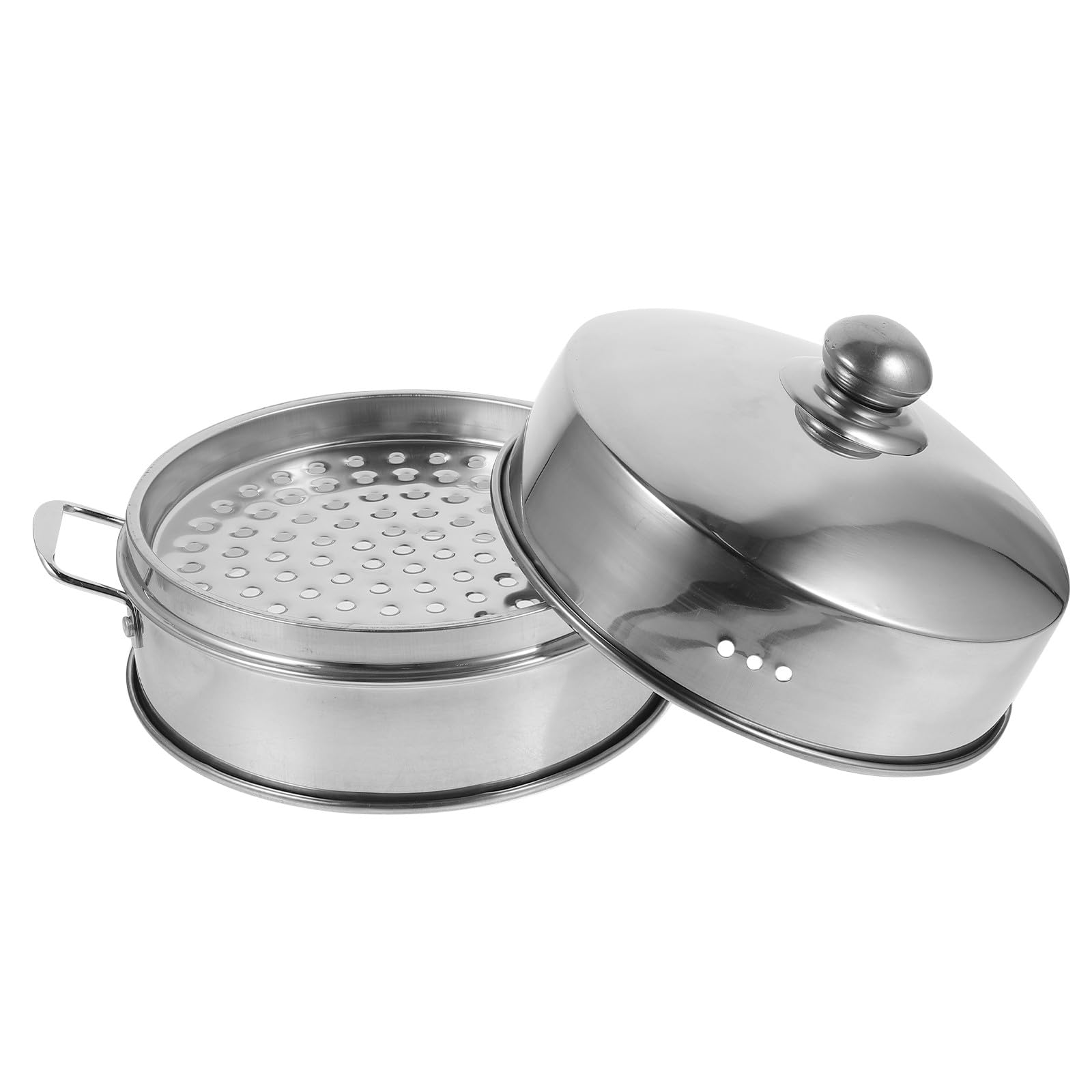 Hemobllo Vaporera de Cocina de Aleación de Aluminio 20 CM Tapa Resistente al Calor y Calentamiento Uniforme Vaporera Multifuncional para Arroz Carnes y Verduras Uso Doméstico