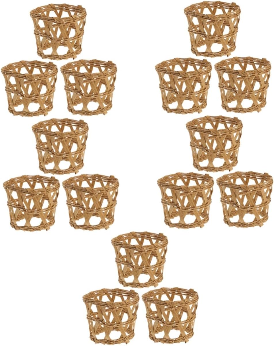 15pcs Grass Woven Cup Sleeves Creative Decorative Covers for Glass Bottles Insulated Mugs and Cold Tumblers for Home Parties and Garden Events Practical Scald Protection