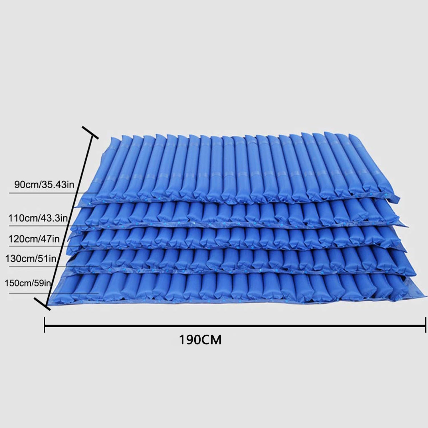 Colchón Antiescaras con Bomba Silenciosa Colchón Antiescaras De Presión Alterna Impermeable, Colchón Aire Antiescaras Almohadilla para Colchón Alivio Presión W90cm