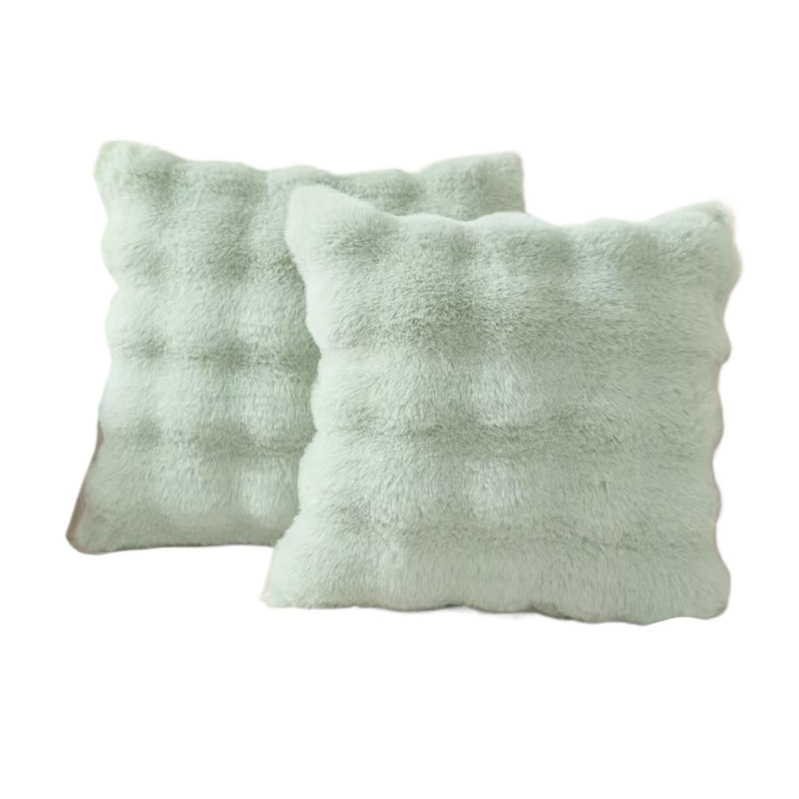 Pillowcase 2pc Plush Decorative Pillowcases, Modern Minimalist Style, Suitable For Sofas, Bedrooms, And Car Interiors(Green)