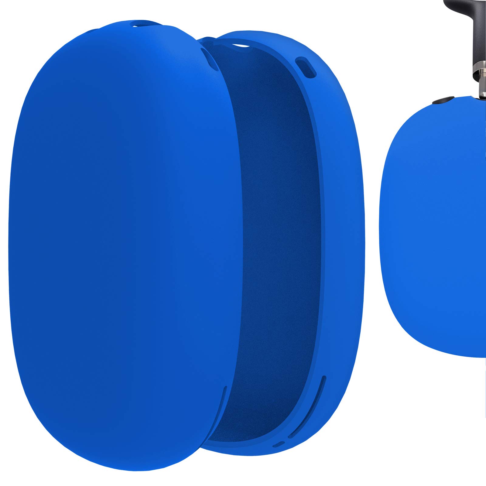 Geekria Silicone Ear Cup Cover Compatible with Apple AirPods Max Headphones, Scratch Proof Protector Skin + Anti-Slip Grip (Blue)