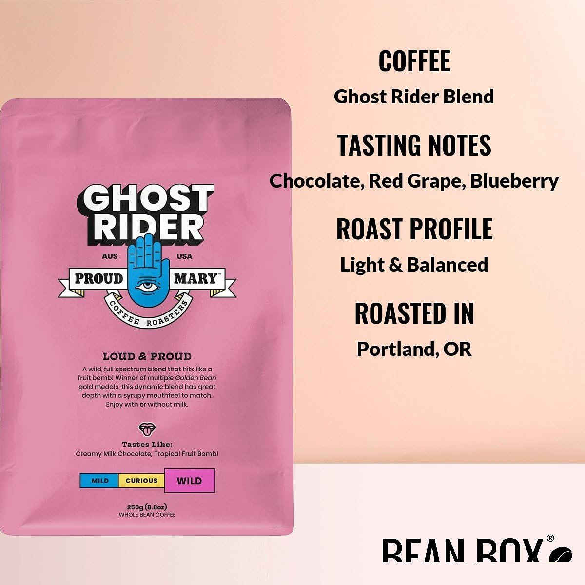 Ghost Rider Blend - Roasted by Proud Mary Coffee - Freshly Ground Coffee - 1 Kilogram Bag
